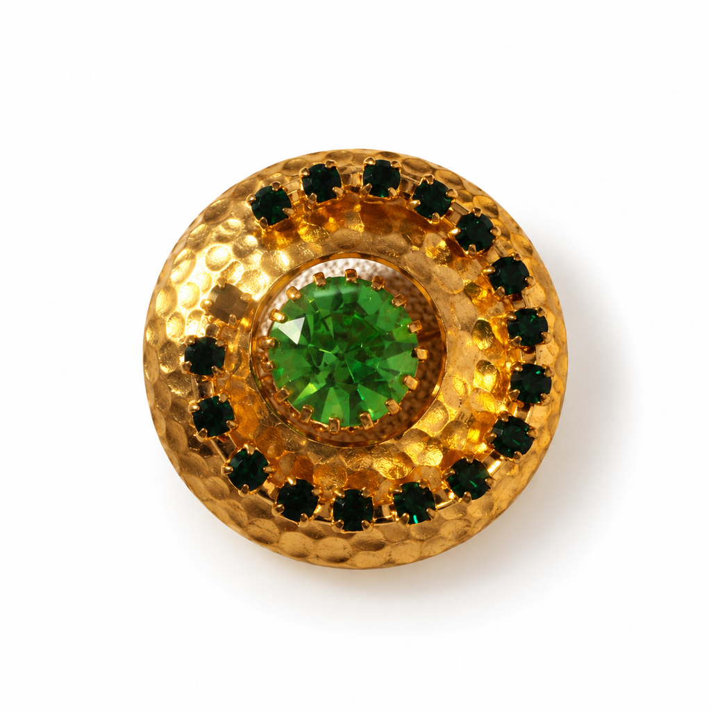 Broche eclipse verte