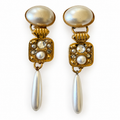 Boucles d'oreilles perles allongées