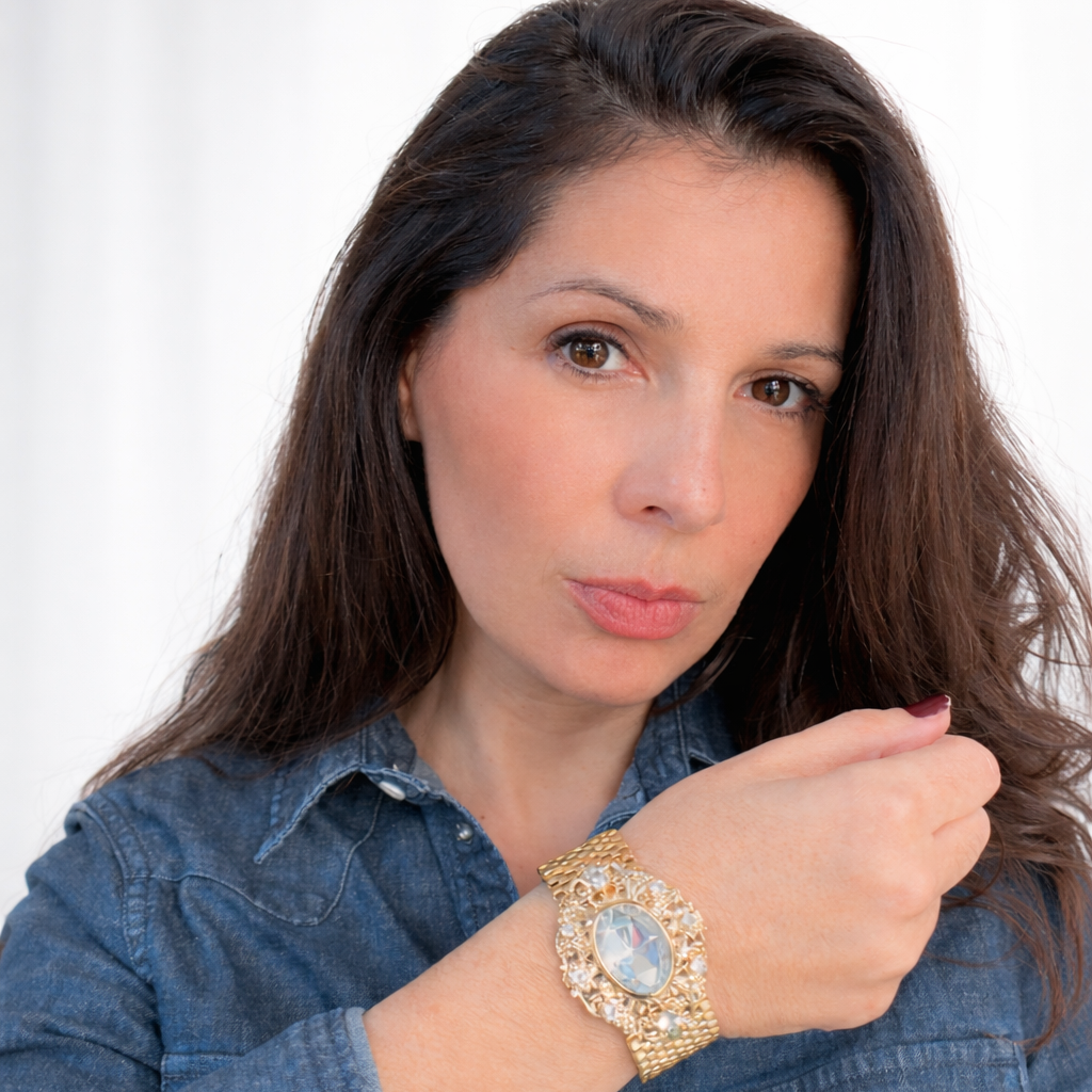 Bracelet manchette orné