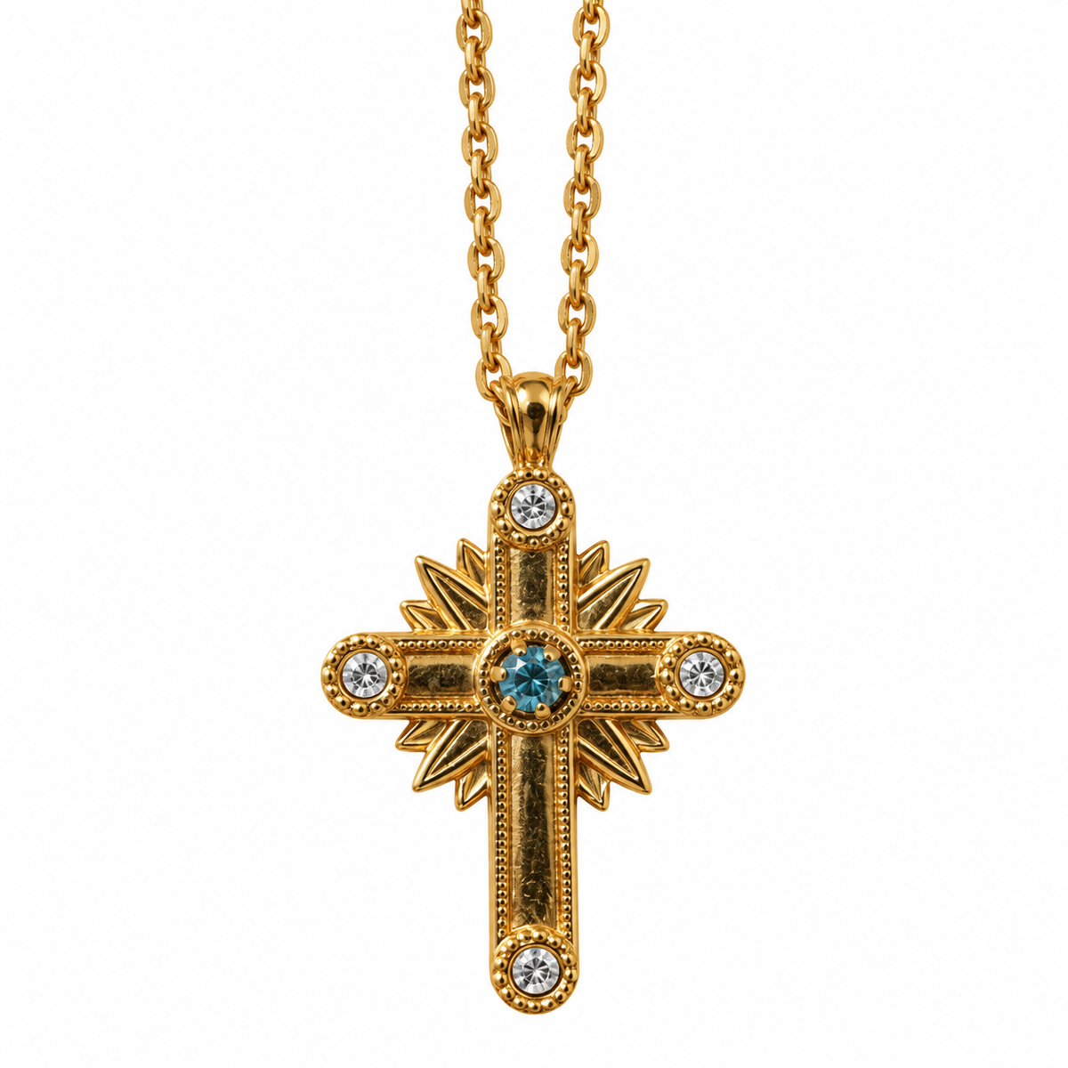 Collier croix solaire
