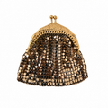 Aumônière ancienne en maille dorée
