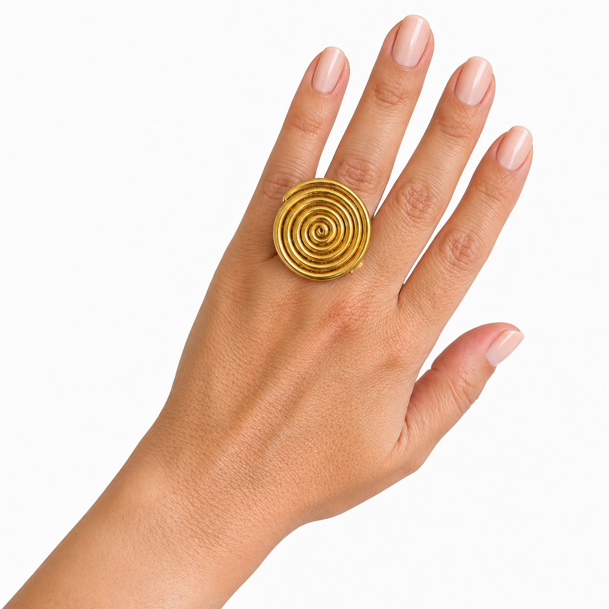 Bague spirale XL doré. - Little Woman Paris - 90's
