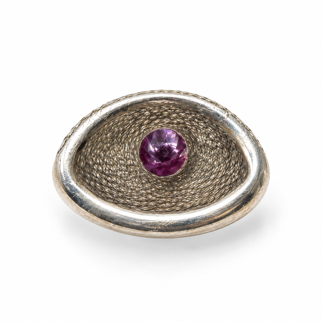 Bague cocktail mauve