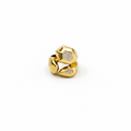 Bague vintage dorée à motifs géométriques – Style sculptural & design