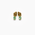 Boucles d’oreilles vintage Oscar de la Renta - Cristal vert clair – Bijou couture USA années 1980