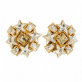Boucles d'oreilles en cristal de forme - Sphinx - Circa 80's