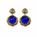 Boucles d’oreilles vintage Villani bleu saphir