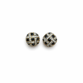 Boucles d’oreilles vintage dorées à strass bleus – Style joaillerie