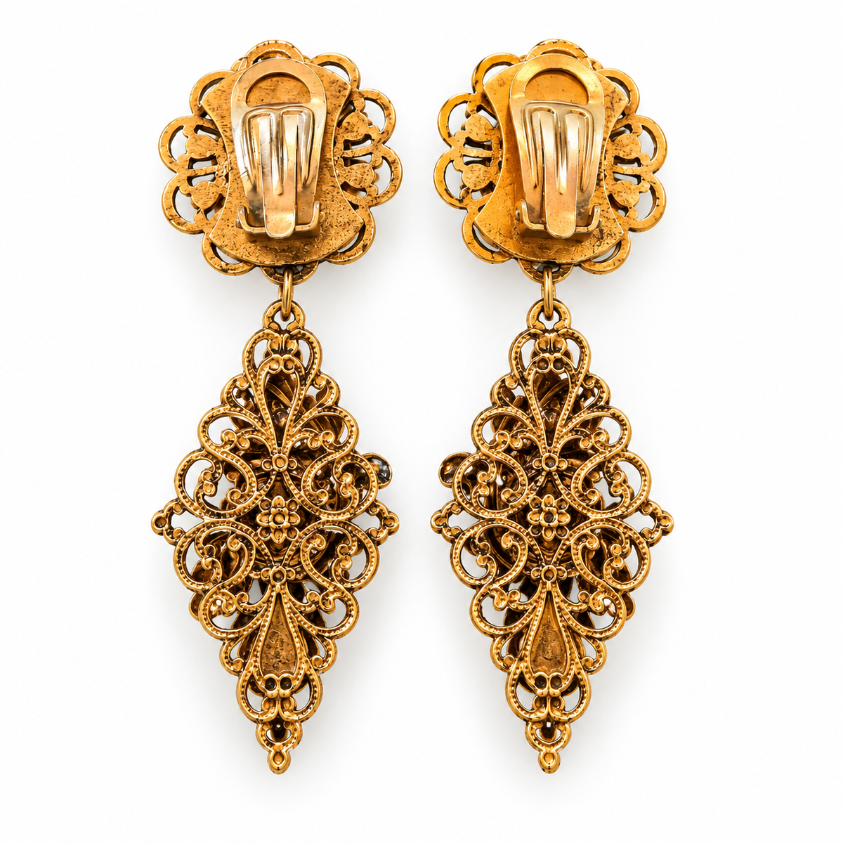 Boucles d'oreilles volutes baroques