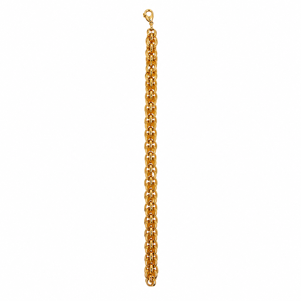 Bracelet vintage doré pierres bleues – Bracelet d'apparat élégant esprit joaillerie