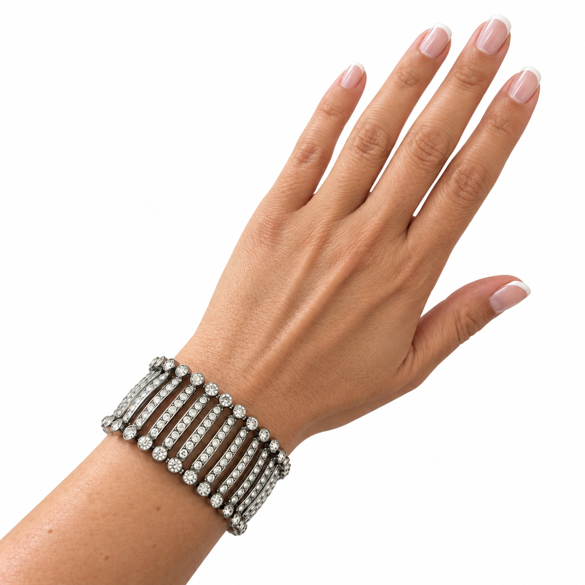 Bracelet manchette souple Brillant