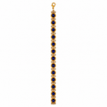 Bracelet vintage doré pierres bleues – Bracelet d'apparat élégant esprit joaillerie