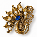 Broche Briglia Bouquet Bleu