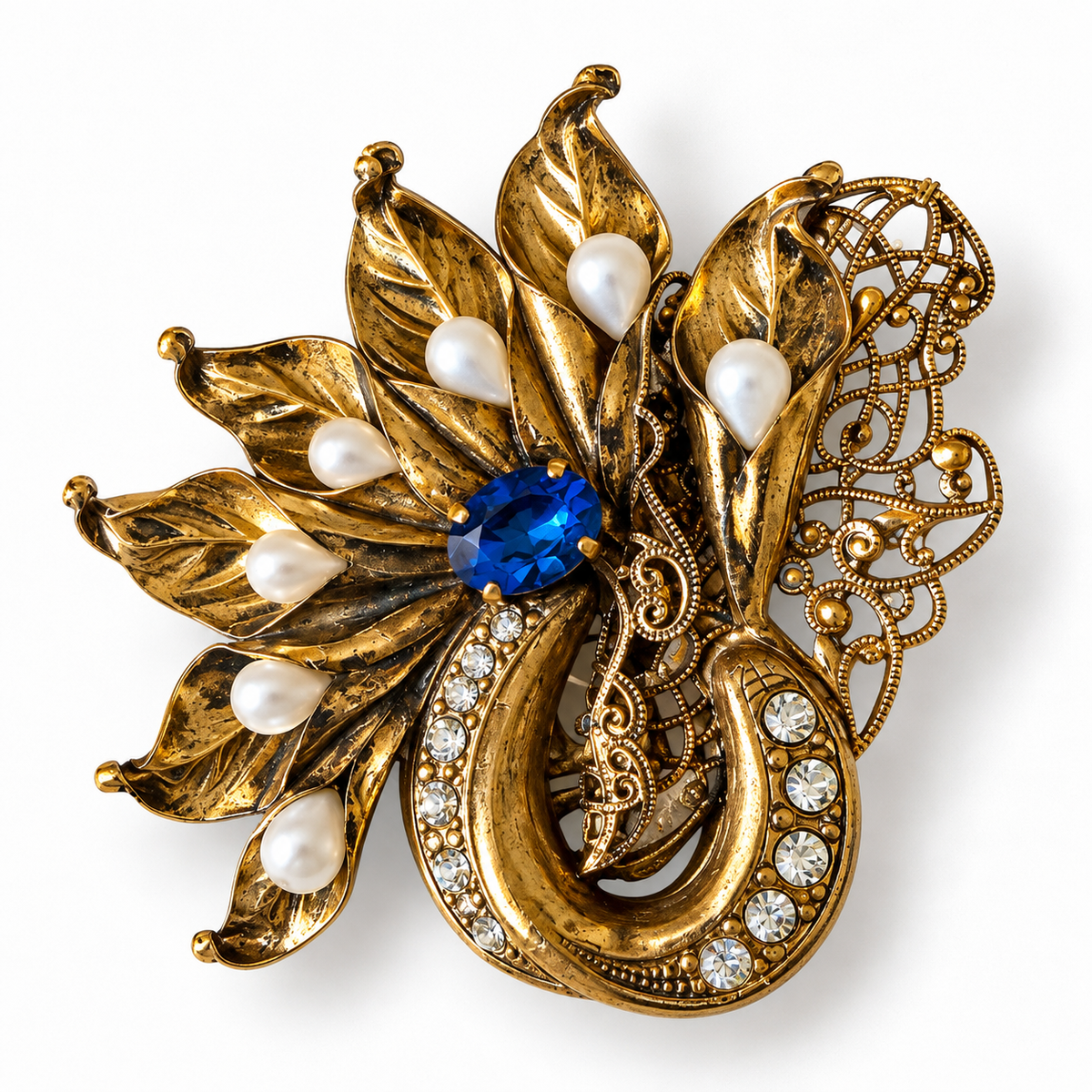 Broche Briglia Bouquet Bleu