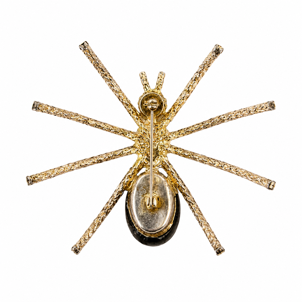 Broche araignée noire XL