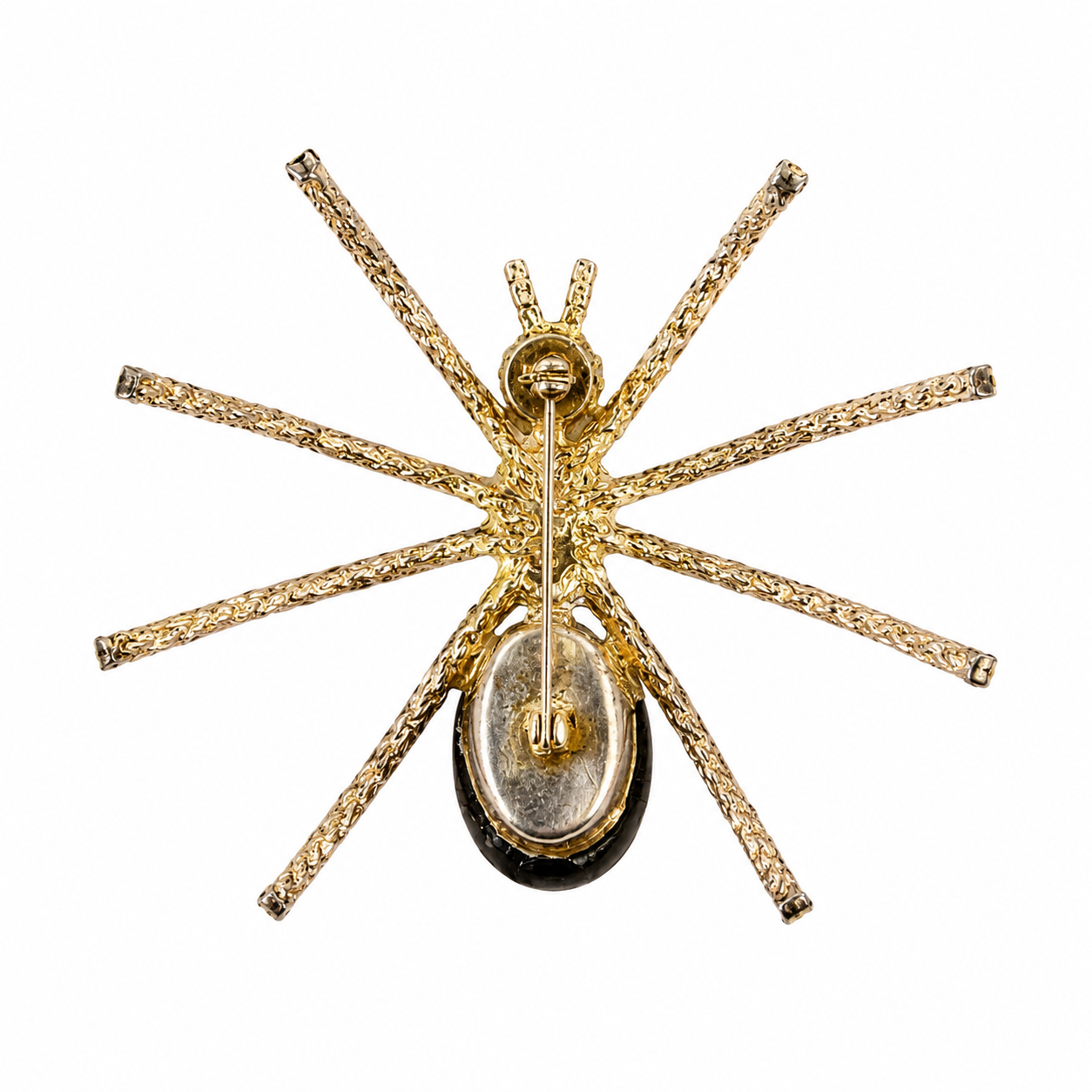 Broche araignée noire XL