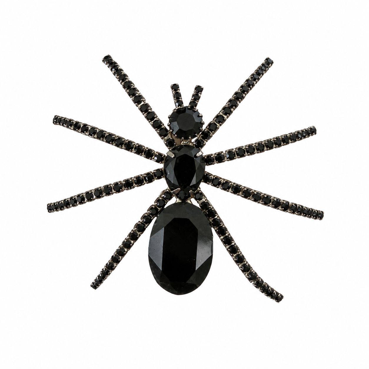 Broche araignée noire XL