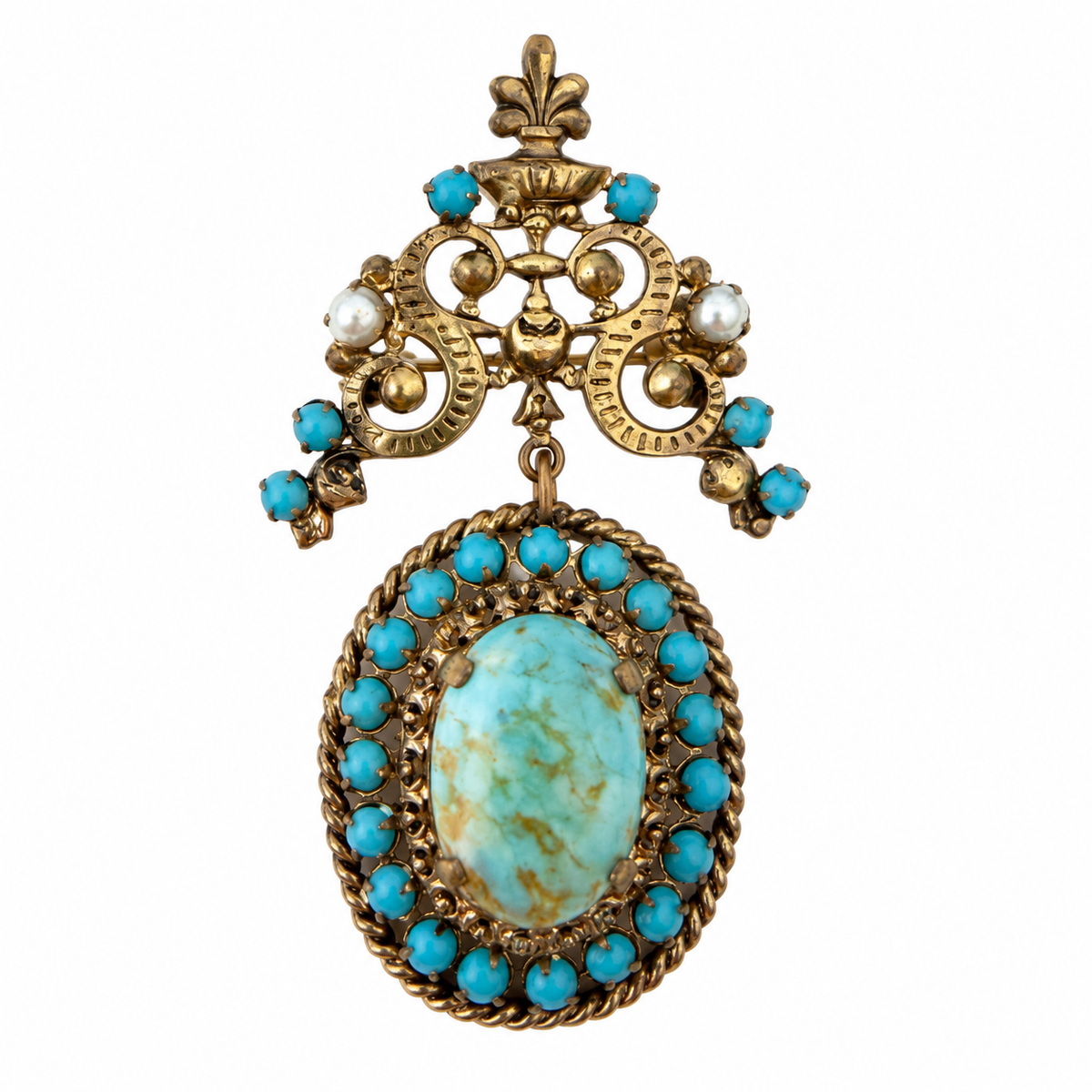 Broche - pendentif "Victorian Revival"