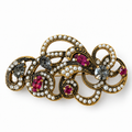Broche italienne Mulu Reggio rose