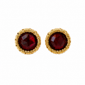 Boucles d’oreilles vintage Villani cristal rubis –  couture italien