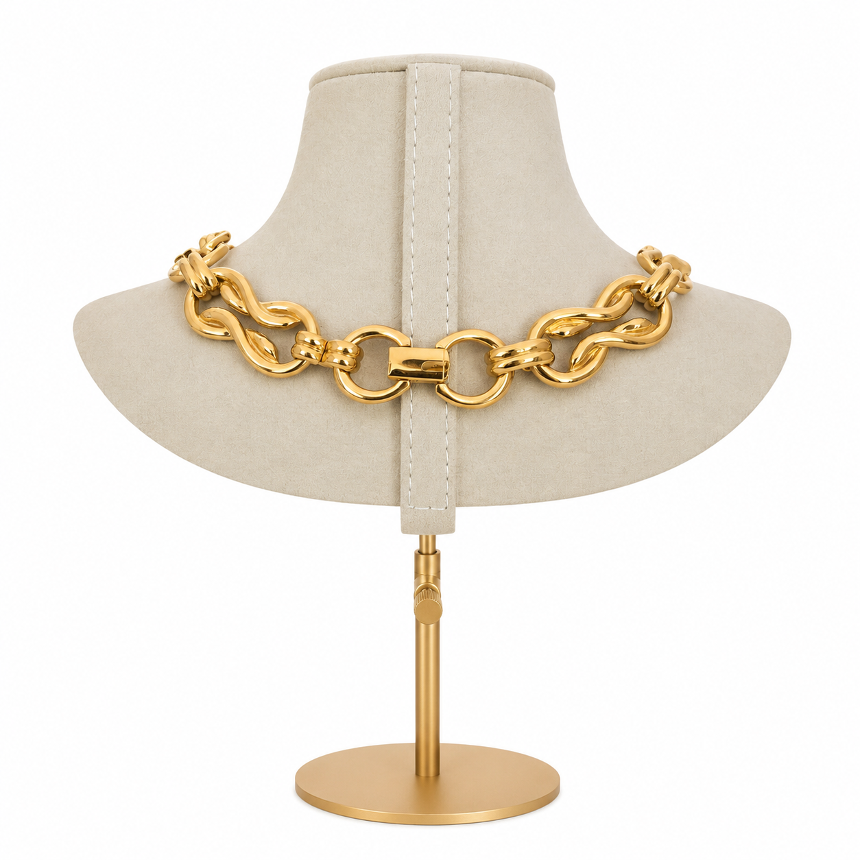 Collier à maillons XL torsadés doré