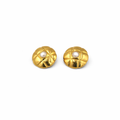 Boucles d’oreilles matelassées dorées à perle – Design Couture
