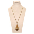 Collier Médaillon poire striée