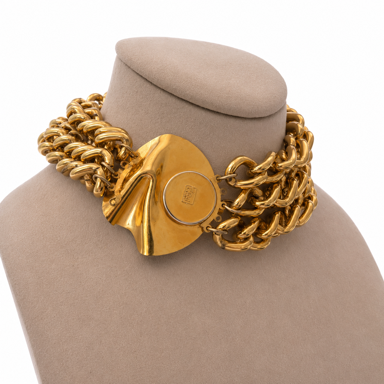 Collier Sharra Pagano vintage plastron – collier chaîne couture italien