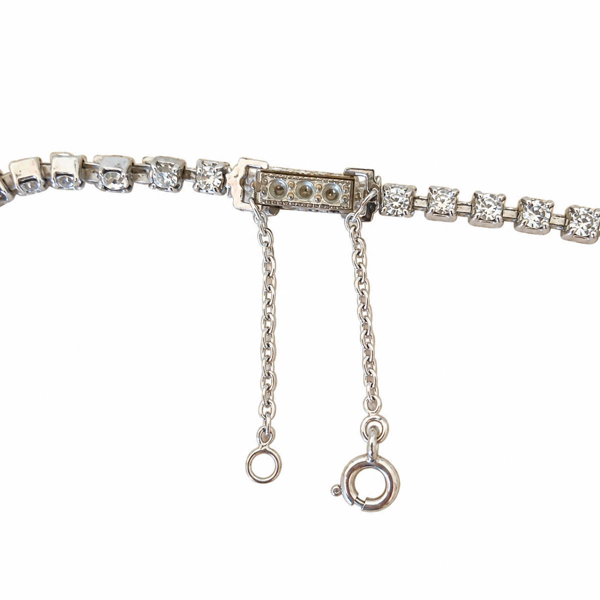 Collier style lavallière en strass