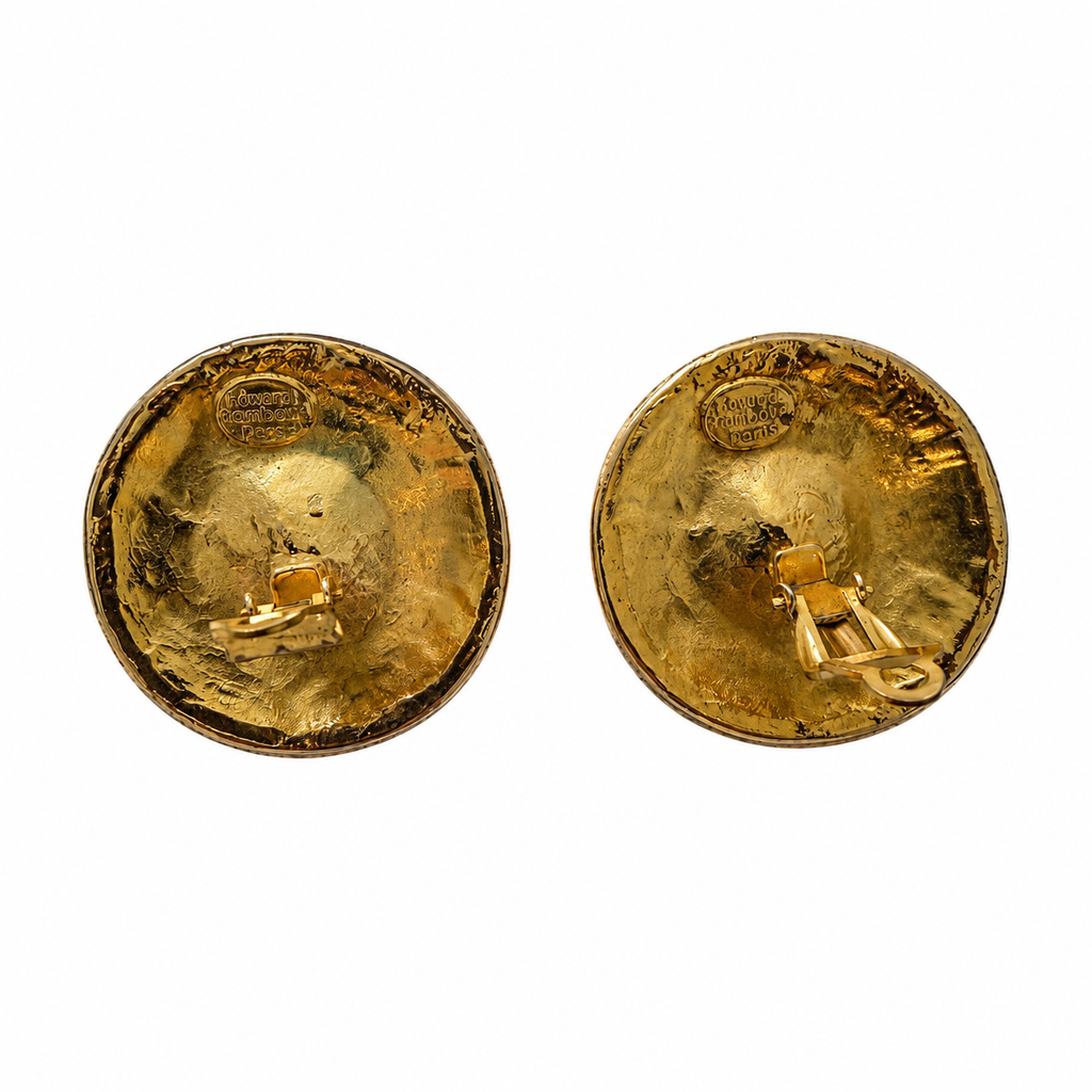 Boucles d'oreilles Edouard Rambaud Paris - Bouclier à turquoise