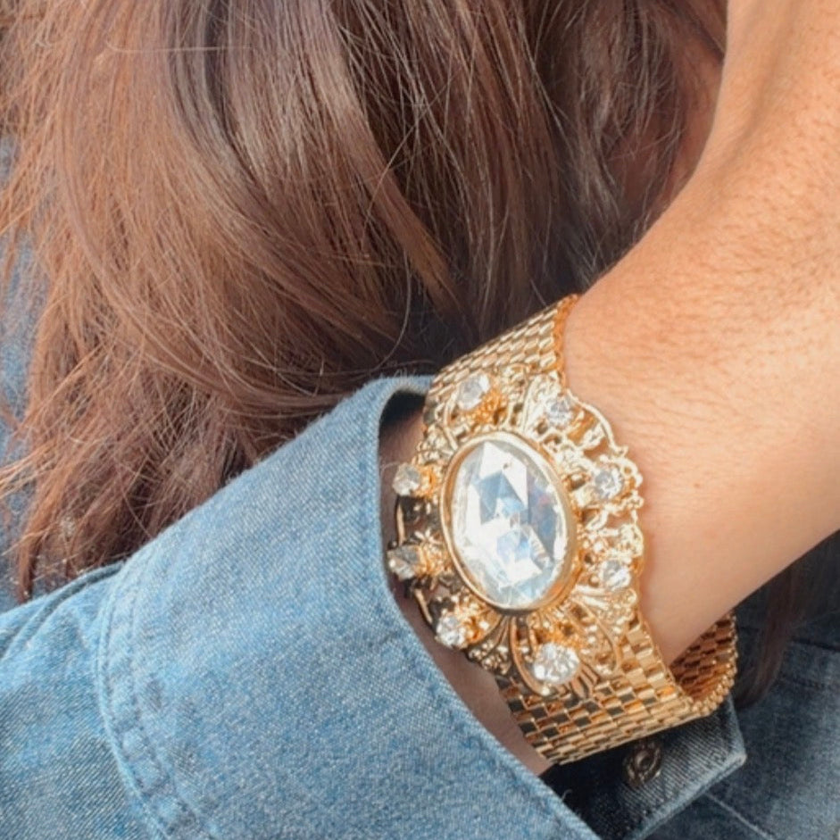 Bracelet manchette orné