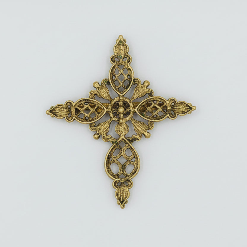 Broche, pendentif croix- René Gouin