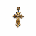Pendentif croix vintage René Gouin Bleu