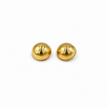 Boucles d’oreilles Dôme doré – Effet brossé, esprit couture