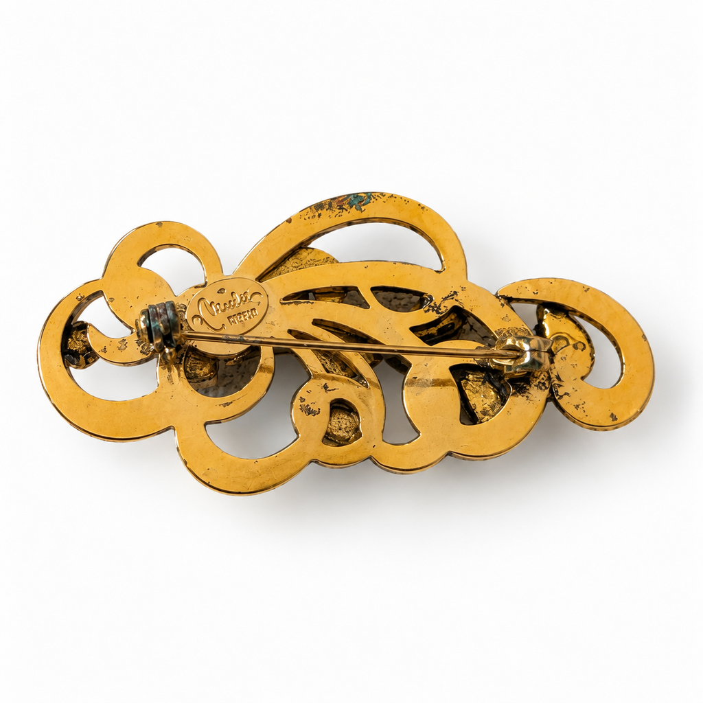 Broche italienne Mulu Reggio rose